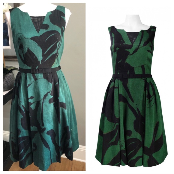 Taylor Dresses & Skirts - Taylor Illusion Split Neckline Fit & Flare Dress 8